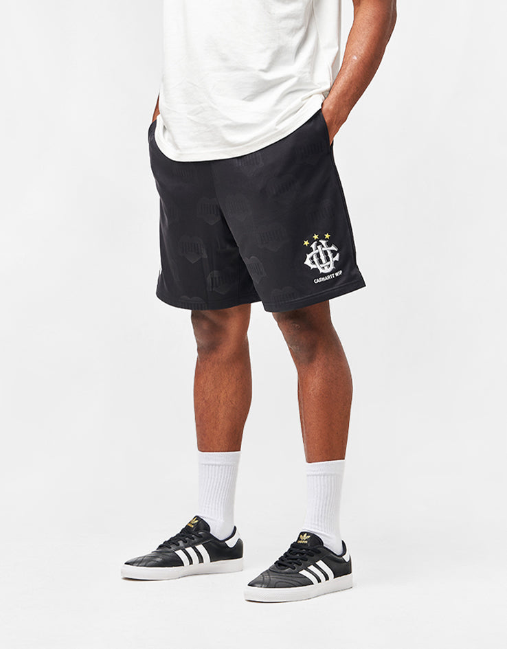 Carhartt WIP Hartt Football Shorts - Heart Train Jacquard/Black