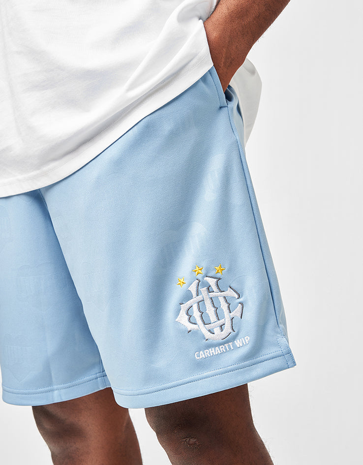 Carhartt WIP Hartt Football Shorts - Heart Train Jacquard/Bluebird