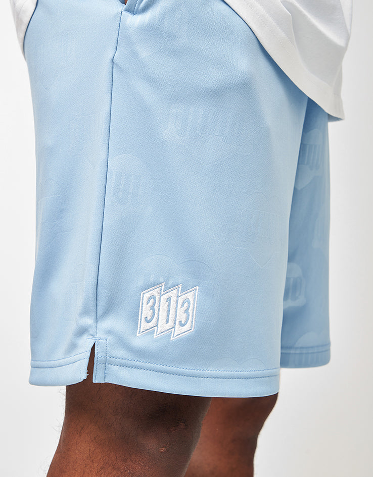 Carhartt WIP Hartt Football Shorts - Heart Train Jacquard/Bluebird