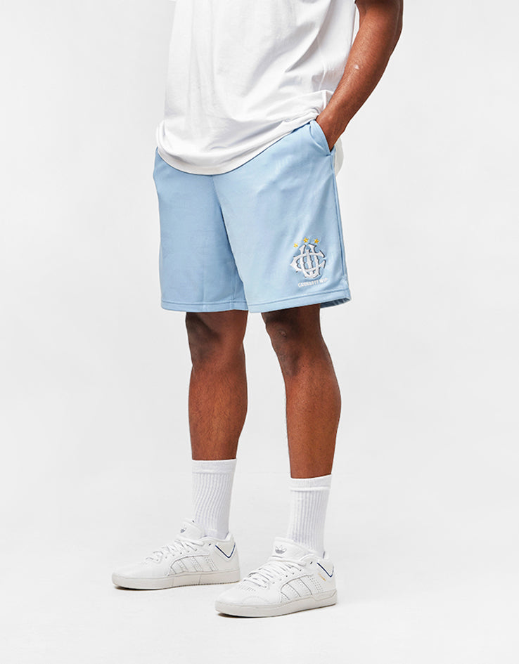 Carhartt WIP Hartt Football Shorts - Heart Train Jacquard/Bluebird