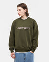 Carhartt WIP Carhartt Sweatshirt - Turtle/Air Pink