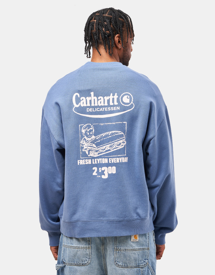 Carhartt WIP Catalogue Sweat - Blue Iris/Air Pink