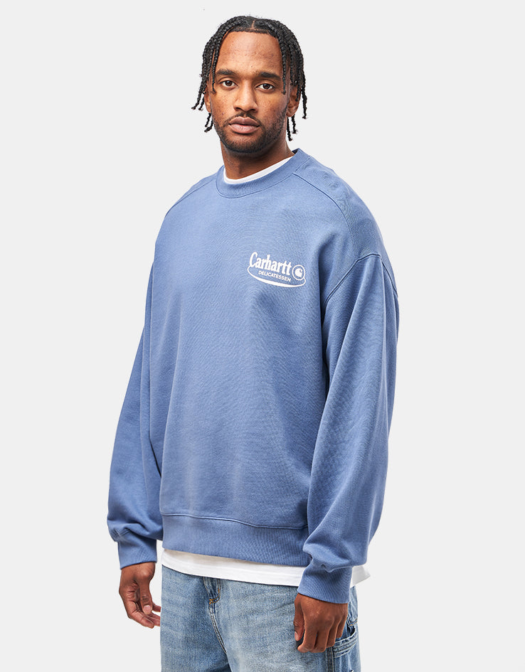 Carhartt WIP Catalogue Sweat - Blue Iris/Air Pink