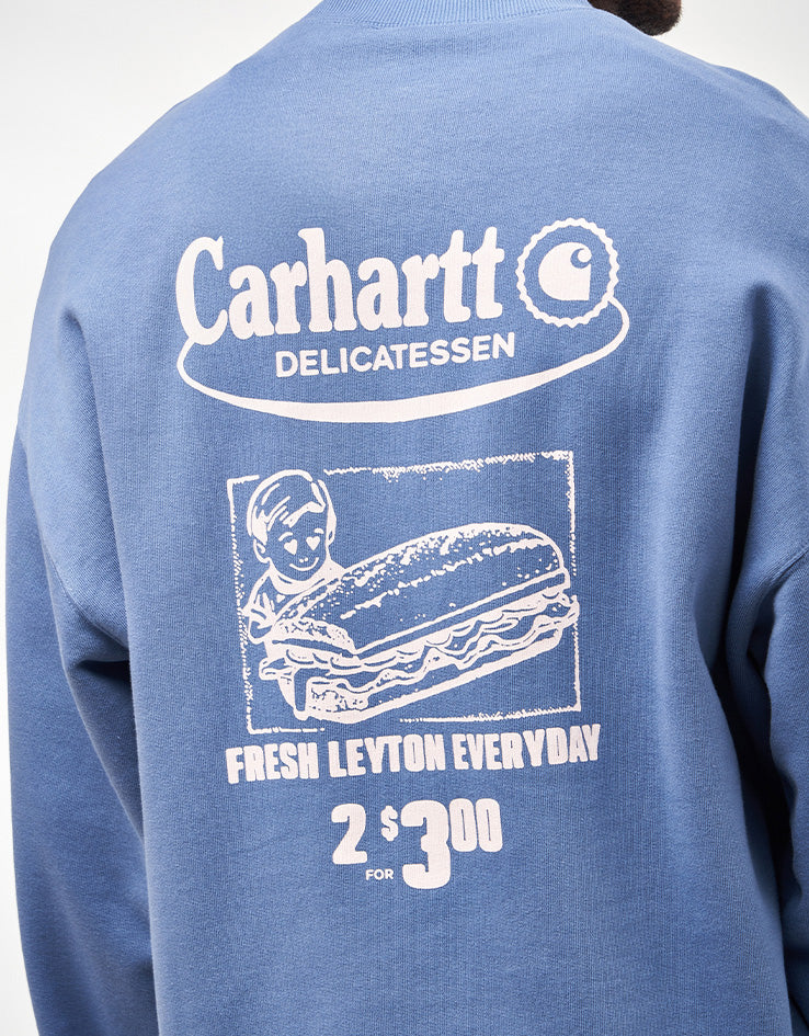 Carhartt WIP Catalogue Sweat - Blue Iris/Air Pink