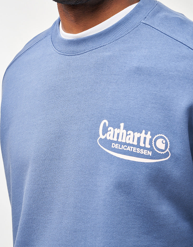 Carhartt WIP Catalogue Sweat - Blue Iris/Air Pink
