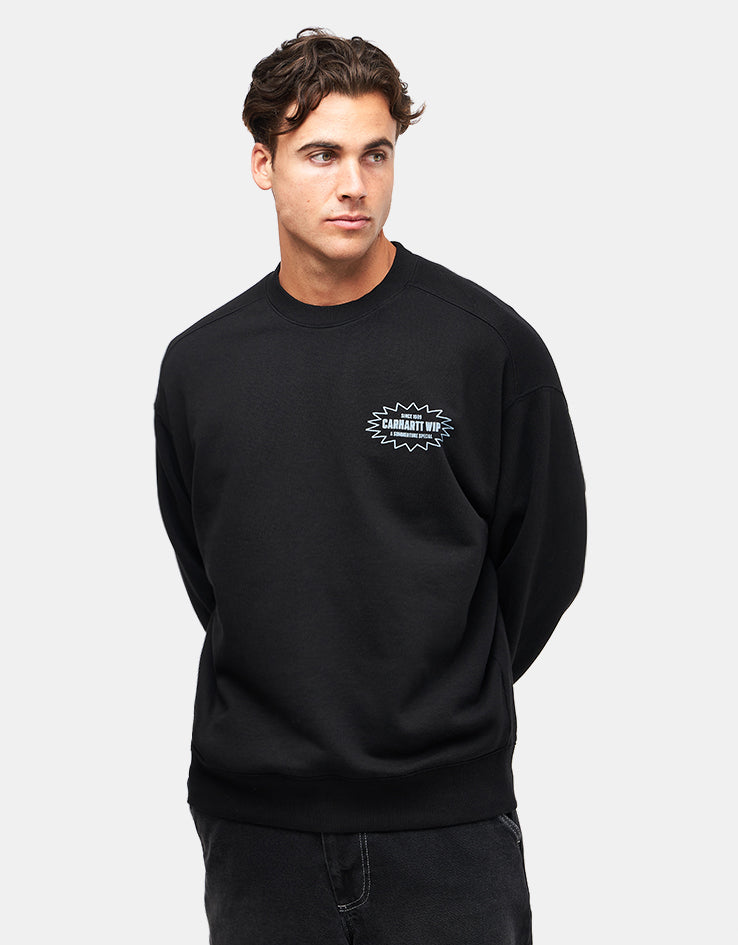 Carhartt WIP Catalogue Sweat - Black/Bluebird