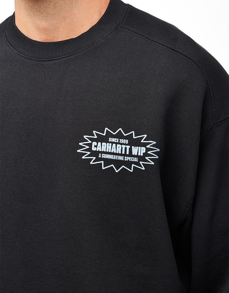 Carhartt WIP Catalogue Sweat - Black/Bluebird