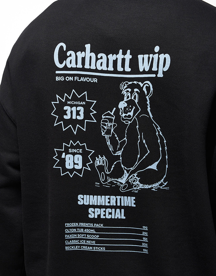 Carhartt WIP Catalogue Sweat - Black/Bluebird