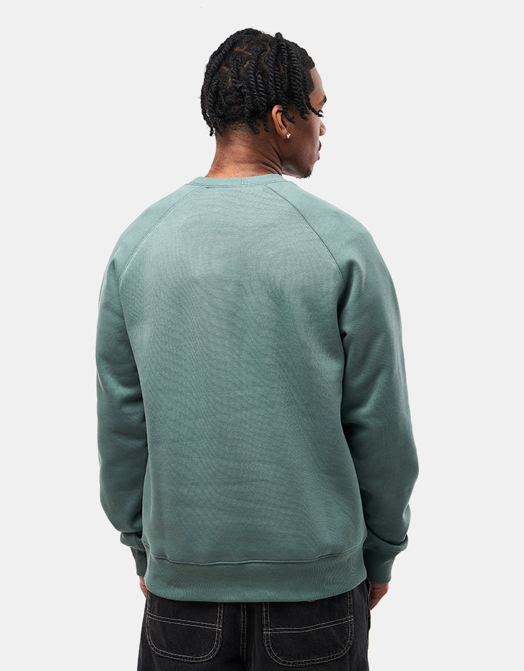Carhartt WIP Chase Sweat - Silver Pine/Gold