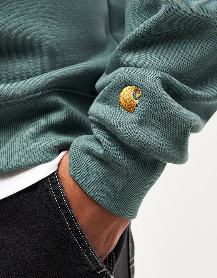 Carhartt WIP Chase Sweat - Silver Pine/Gold