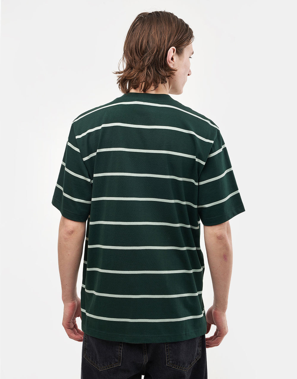 Carhartt WIP Aiken Pocket T-Shirt - Aiken Stripe/Conifer