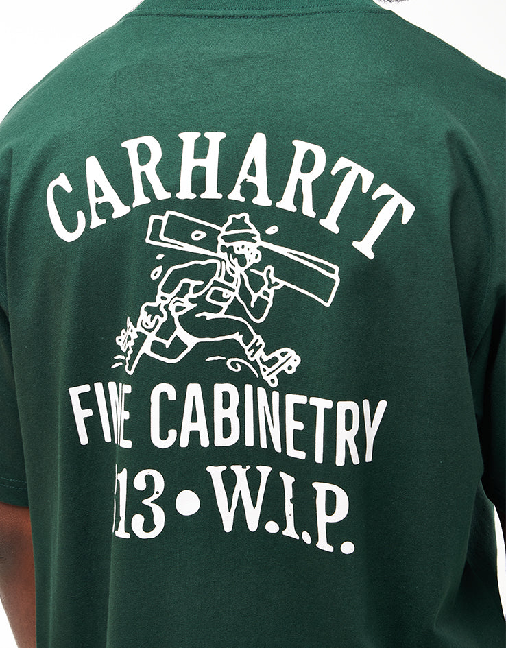 Carhartt WIP Cabinetry T-Shirt - Conifer/White