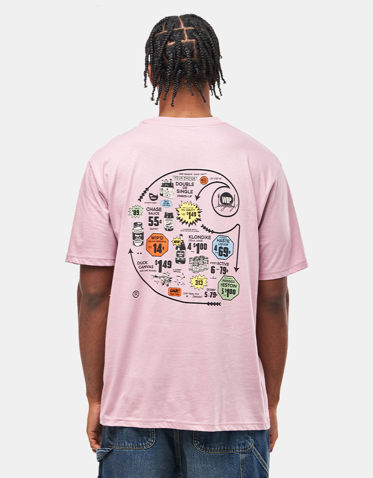 Carhartt WIP Catalogue C Logo T-Shirt - Hortensia