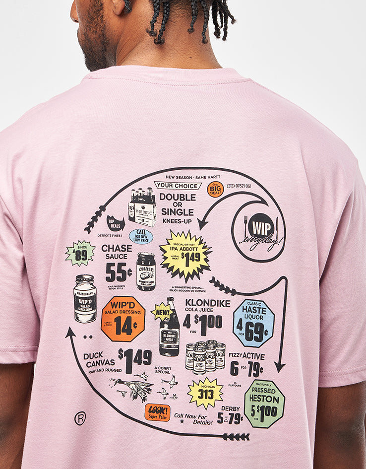 Carhartt WIP Catalogue C Logo T-Shirt - Hortensia