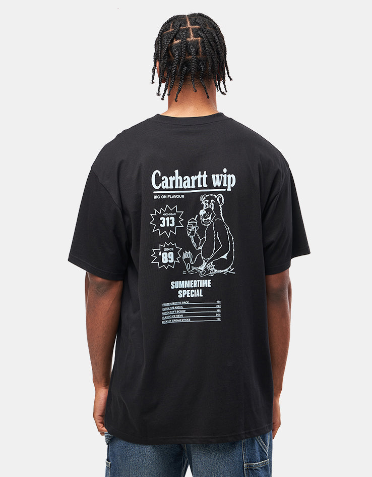 Carhartt WIP Catalogue T-Shirt - Black/Bluebird