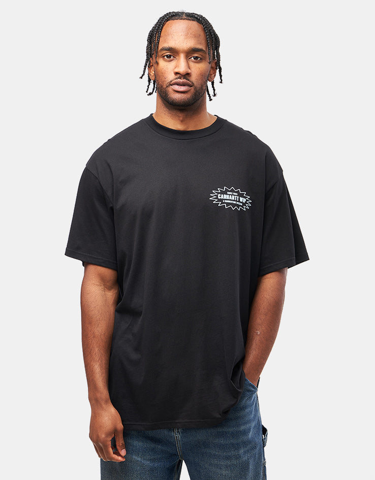Carhartt WIP Catalogue T-Shirt - Black/Bluebird