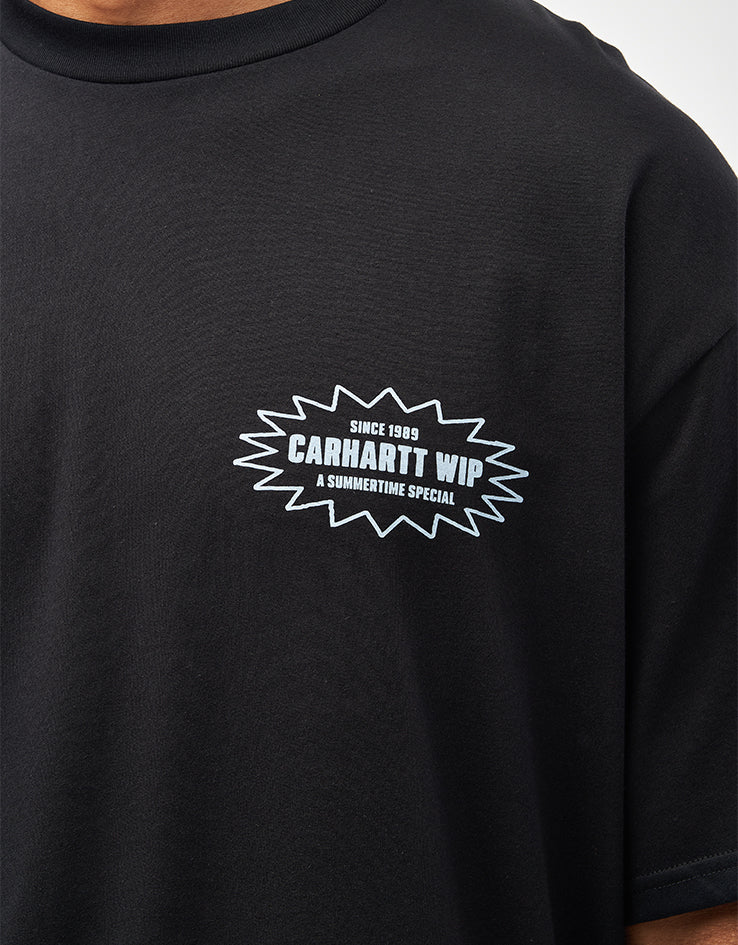 Carhartt WIP Catalogue T-Shirt - Black/Bluebird