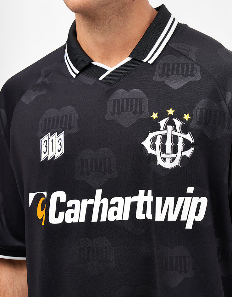 Carhartt WIP Hartt Football T-Shirt - Heart Train Jacquard/Black