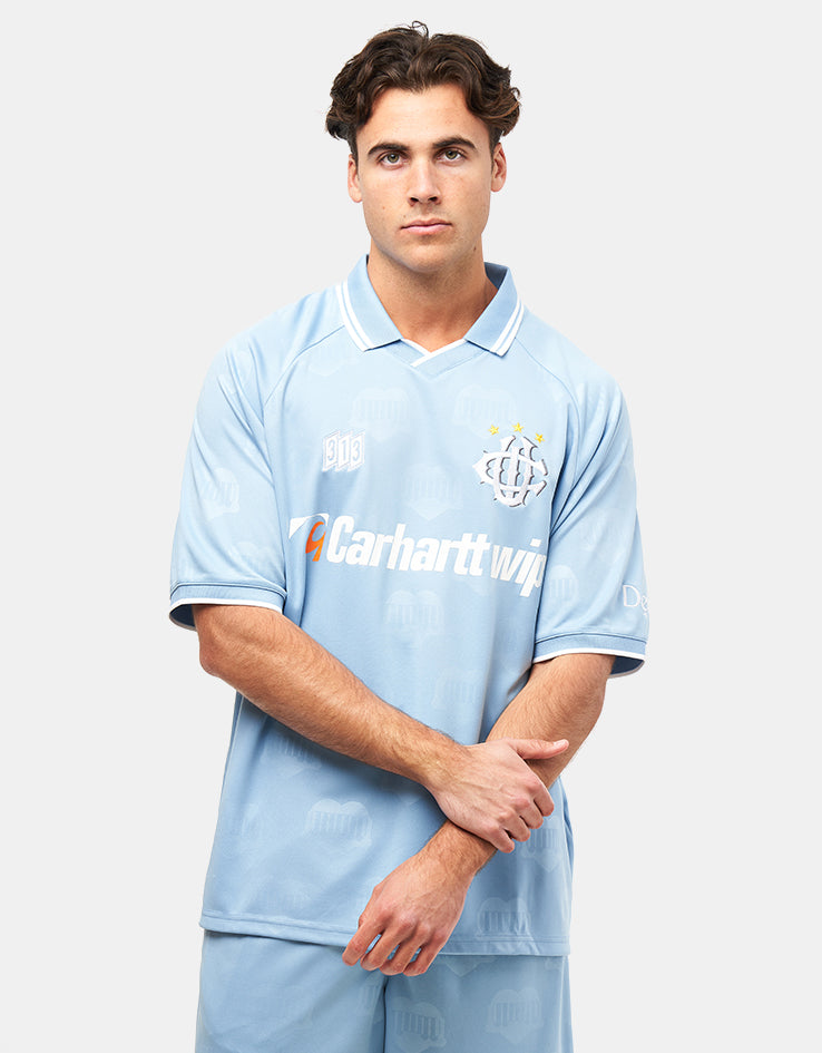 Carhartt WIP Hartt Football T-Shirt - Heart Train Jacquard/Bluebird