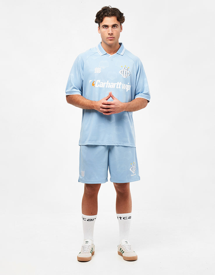 Carhartt WIP Hartt Football T-Shirt - Heart Train Jacquard/Bluebird