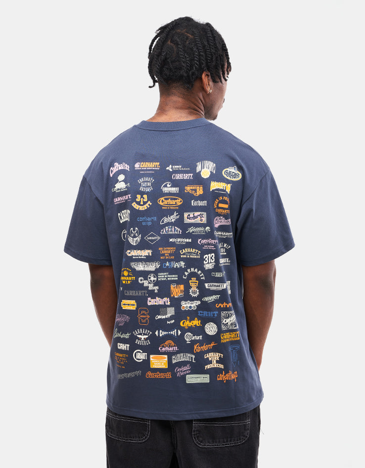 Carhartt WIP Logo T-Shirt - Dusky Blue
