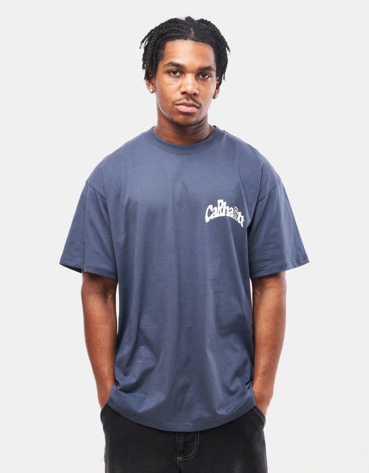 Carhartt WIP Logo T-Shirt - Dusky Blue