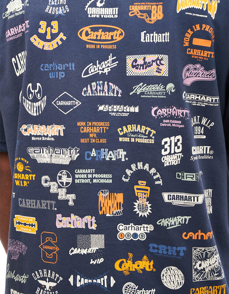 Carhartt WIP Logo T-Shirt - Dusky Blue