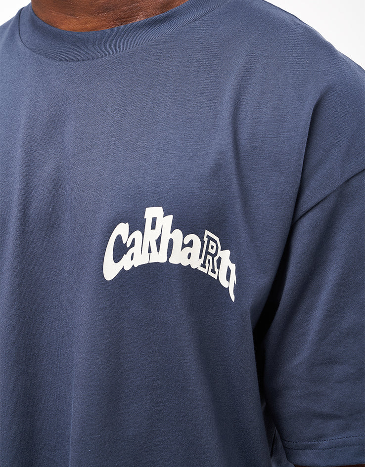Carhartt WIP Logo T-Shirt - Dusky Blue