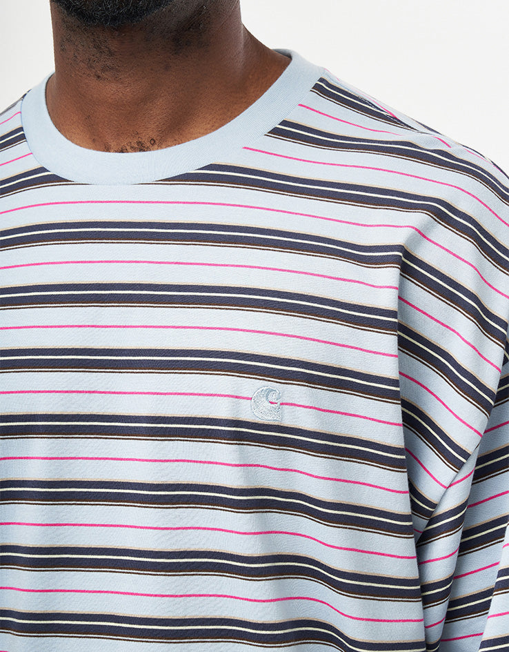 Carhartt WIP Nathan T-Shirt - Nathan Stripe/Air Sky