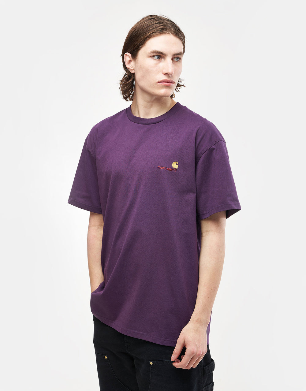 Carhartt WIP S/S American Script T-Shirt - Huckleberry
