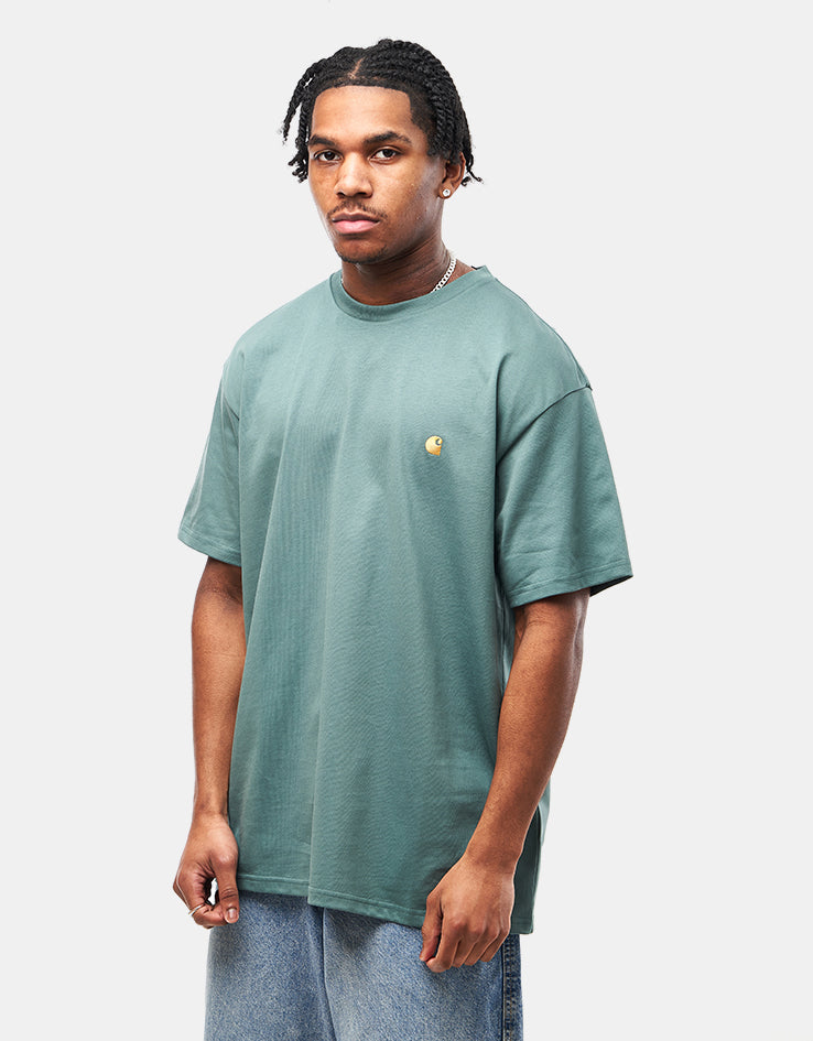 Carhartt WIP S/S Chase T-Shirt - Silver Pine/Gold