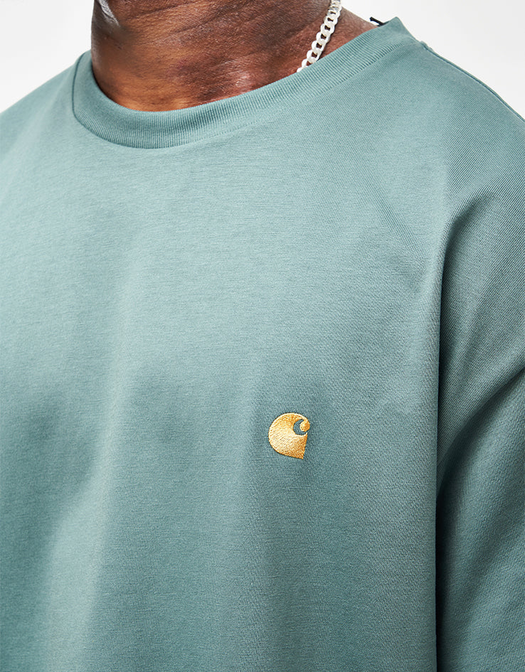 Carhartt WIP S/S Chase T-Shirt - Silver Pine/Gold