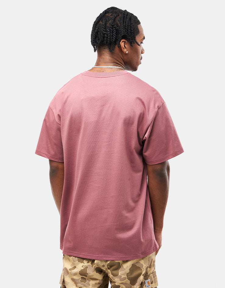 Carhartt WIP S/S Chase T-Shirt - Dusky Pink/Gold