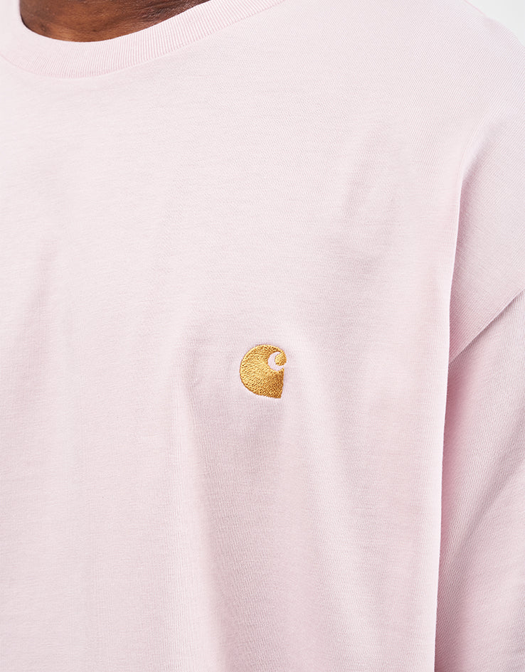 Carhartt WIP S/S Chase T-Shirt - Air Pink/Gold