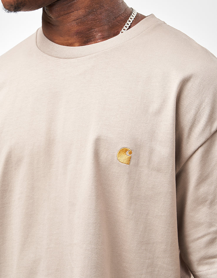 Carhartt WIP S/S Chase T-Shirt - Dusky Beige/Gold