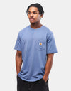 Carhartt WIP S/S Pocket T-Shirt - Blue Iris