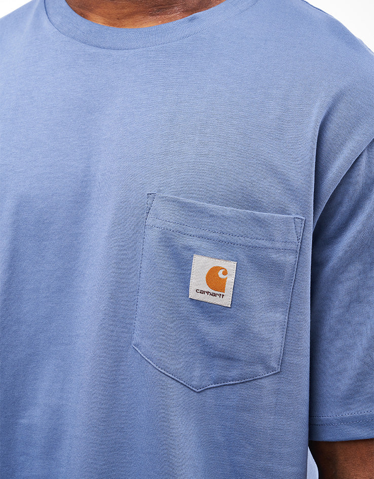 Carhartt WIP S/S Pocket T-Shirt - Blue Iris