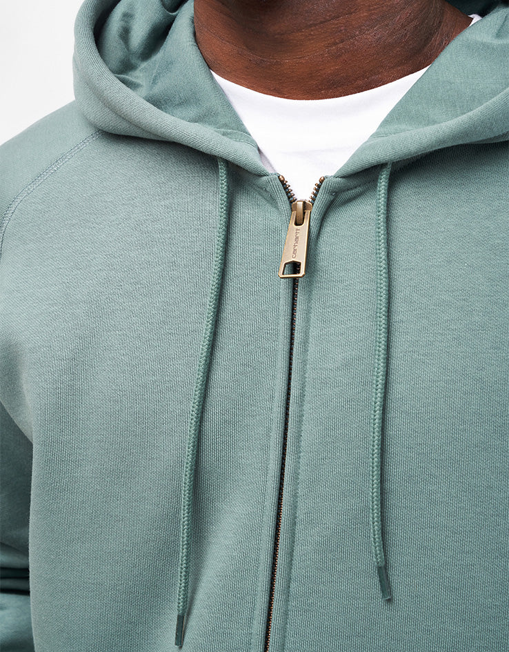Carhartt WIP Hooded Chase Jacket - Silver Pine/Gold