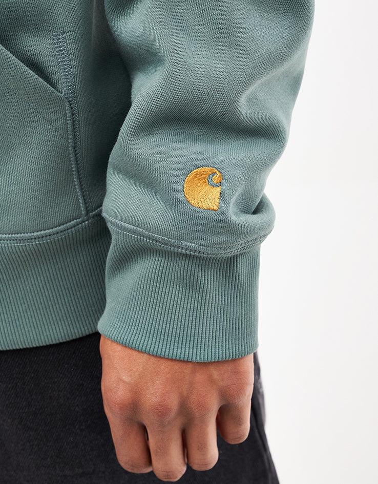 Carhartt WIP Hooded Chase Jacket - Silver Pine/Gold