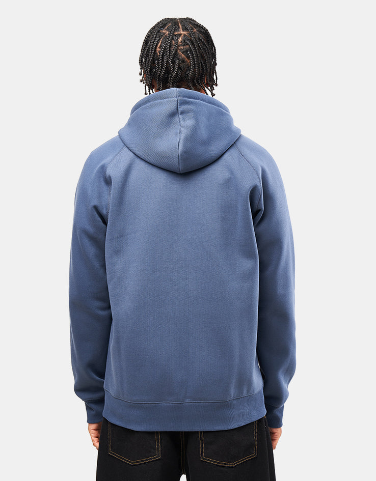 Carhartt WIP Hooded Chase Jacket - Dusky Blue/Gold