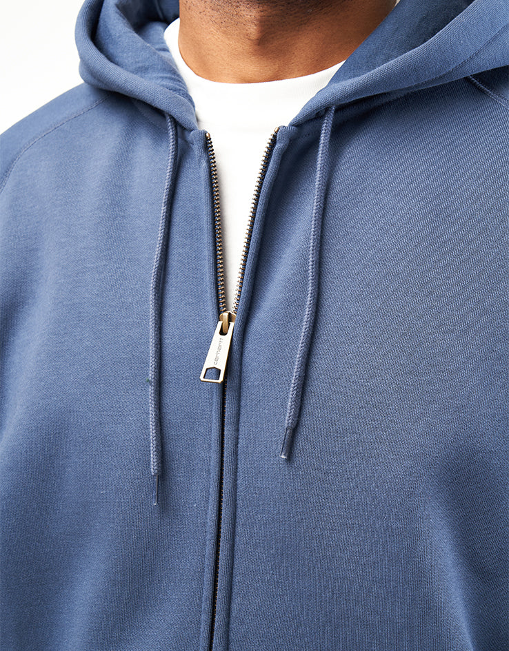 Carhartt WIP Hooded Chase Jacket - Dusky Blue/Gold