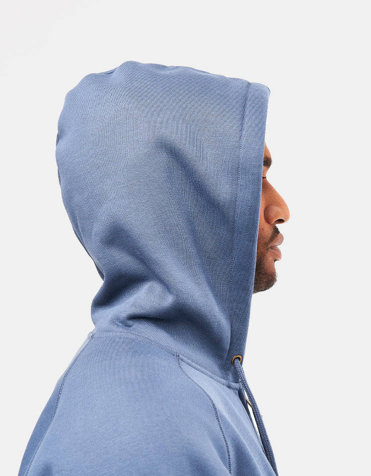 Carhartt WIP Hooded Chase Jacket - Dusky Blue/Gold
