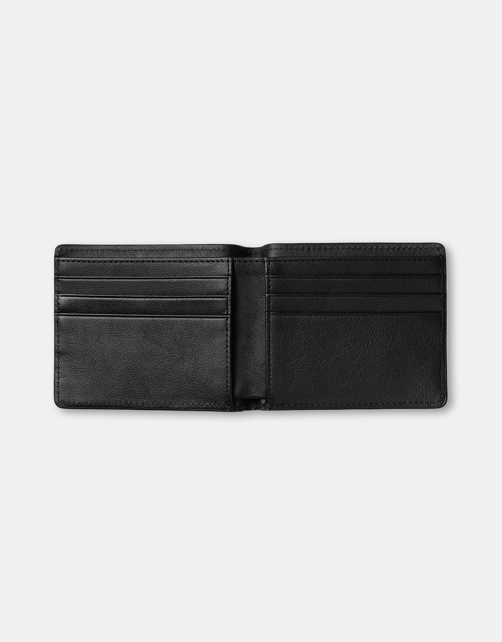 Carhartt WIP Vegas Billfold Leather Wallet - Black/Silver