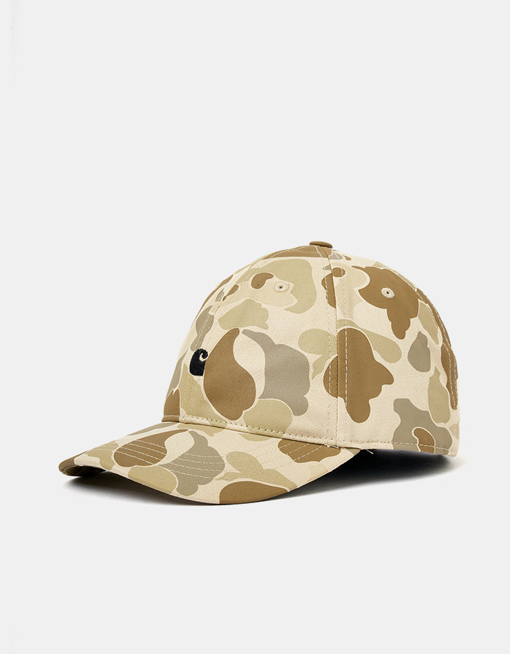 Carhartt WIP Madison Logo Cap - Camo Duck-Desert/Black