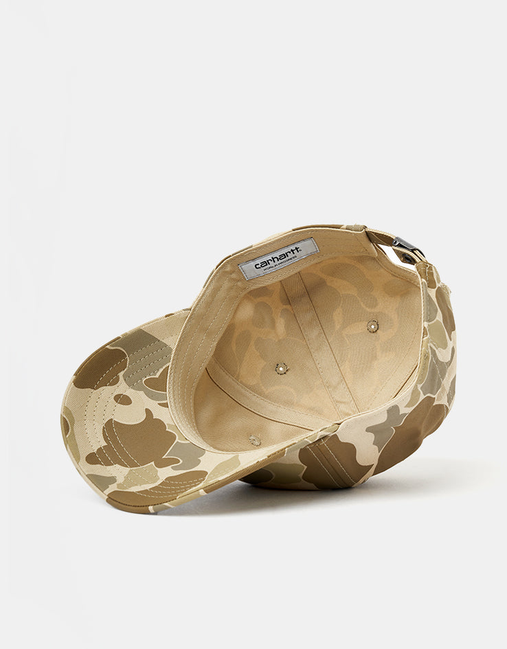 Carhartt WIP Madison Logo Cap - Camo Duck-Desert/Black