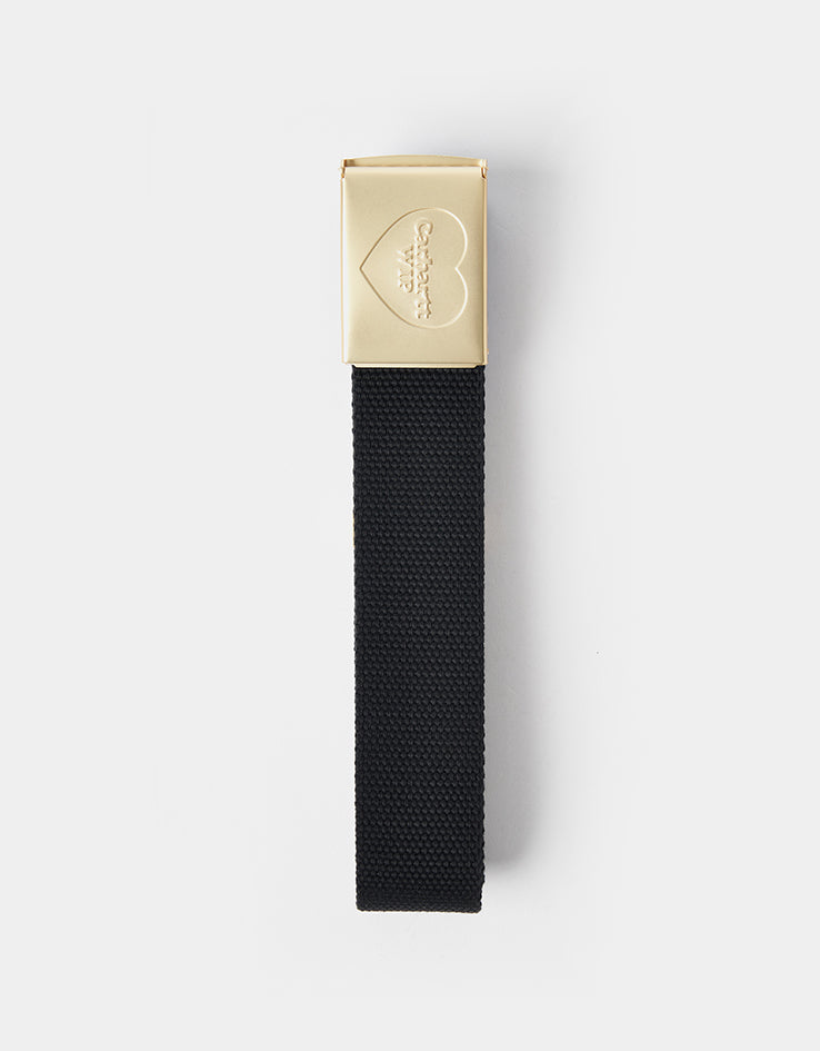 Carhartt WIP Heart Clip Web Belt - Black/Gold