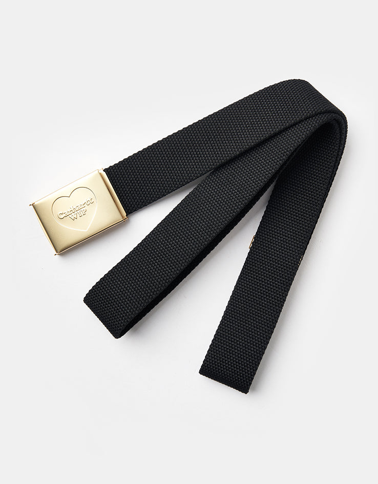 Carhartt WIP Heart Clip Web Belt - Black/Gold