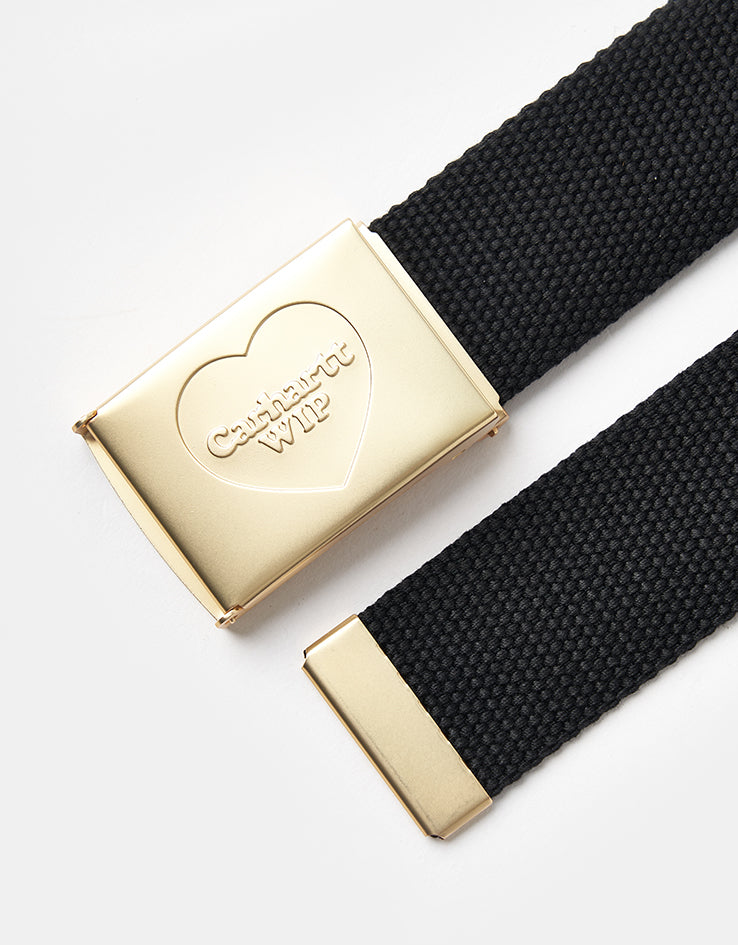 Carhartt WIP Heart Clip Web Belt - Black/Gold