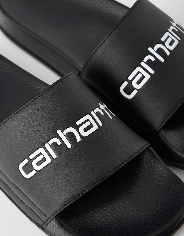 Carhartt WIP Script Slides - Black/White