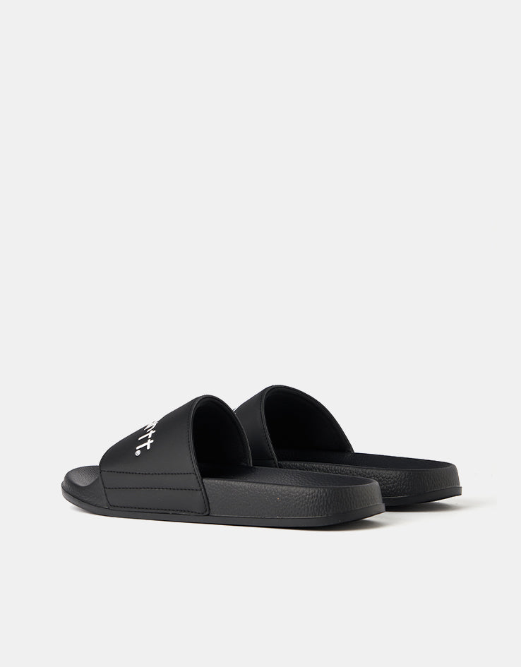 Carhartt WIP Script Slides - Black/White